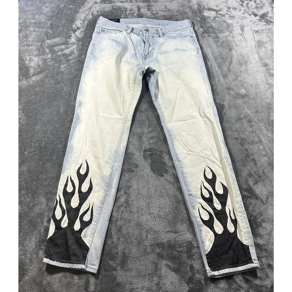 Abercrombie & Fitch Jeans Mens 28x30 Blue Light Wash Felix‎ Super Slim Stretch